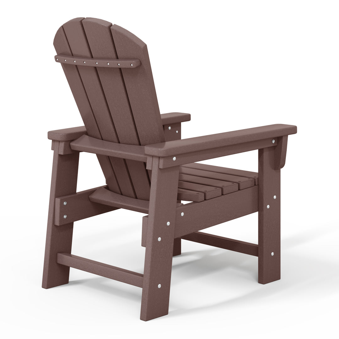 Malibu Kids Outdoor HDPE Adirondack Plastic Patio Chair