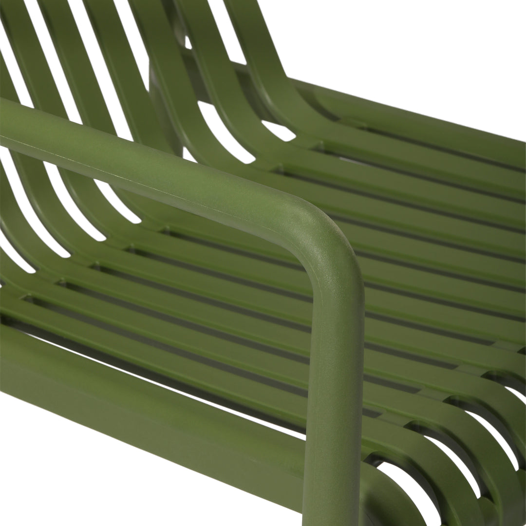 Playa Outdoor Modern Stackable Plastic Patio Club Armchairs (Set of 2)