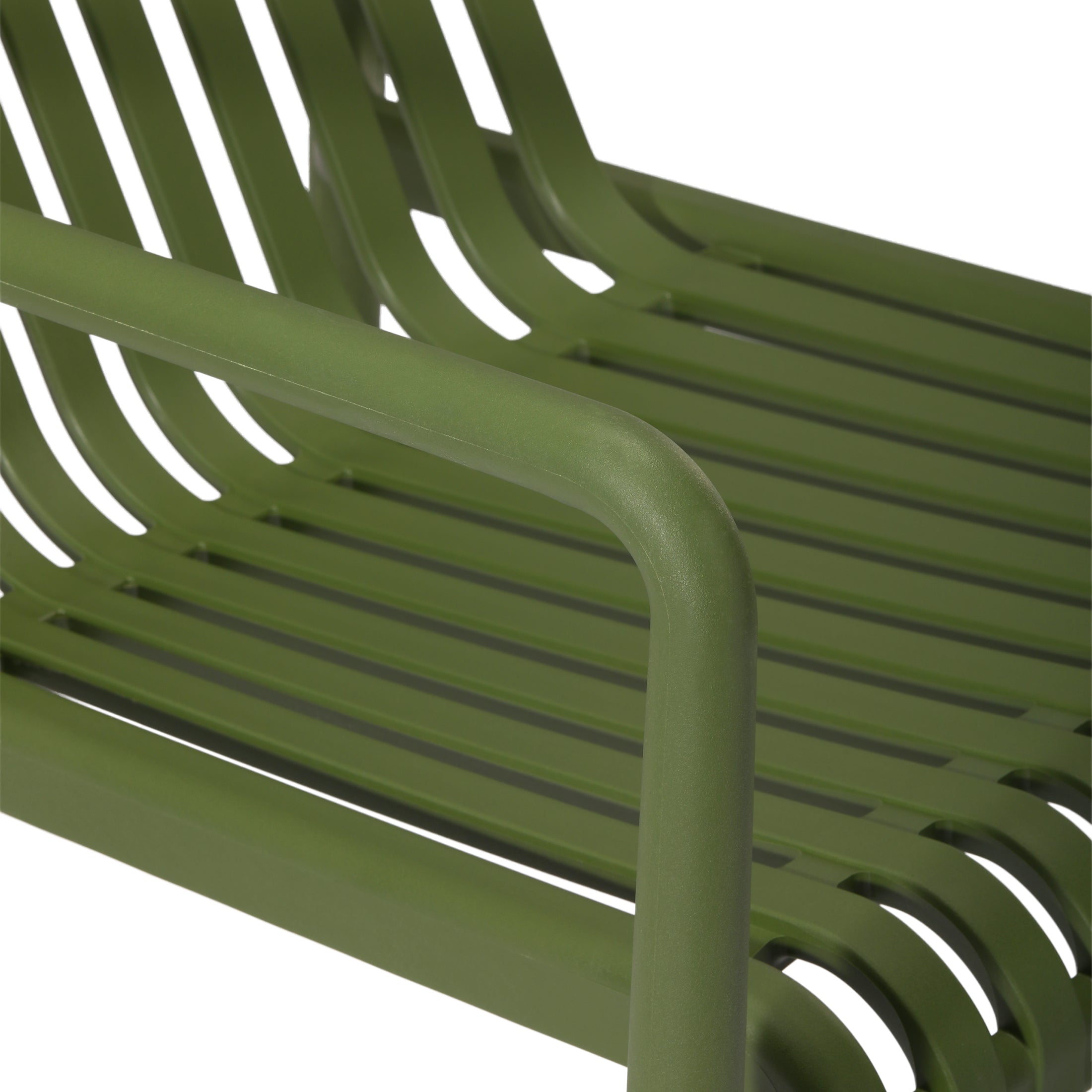 Playa Outdoor Modern Stackable Plastic Patio Club Armchairs (Set of 2)
