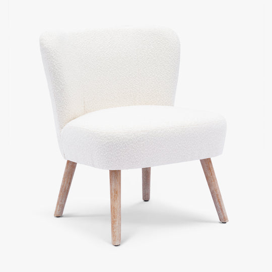 Genevieve 25" Wide Upholstered Boucle Accent Chairs Set of Two