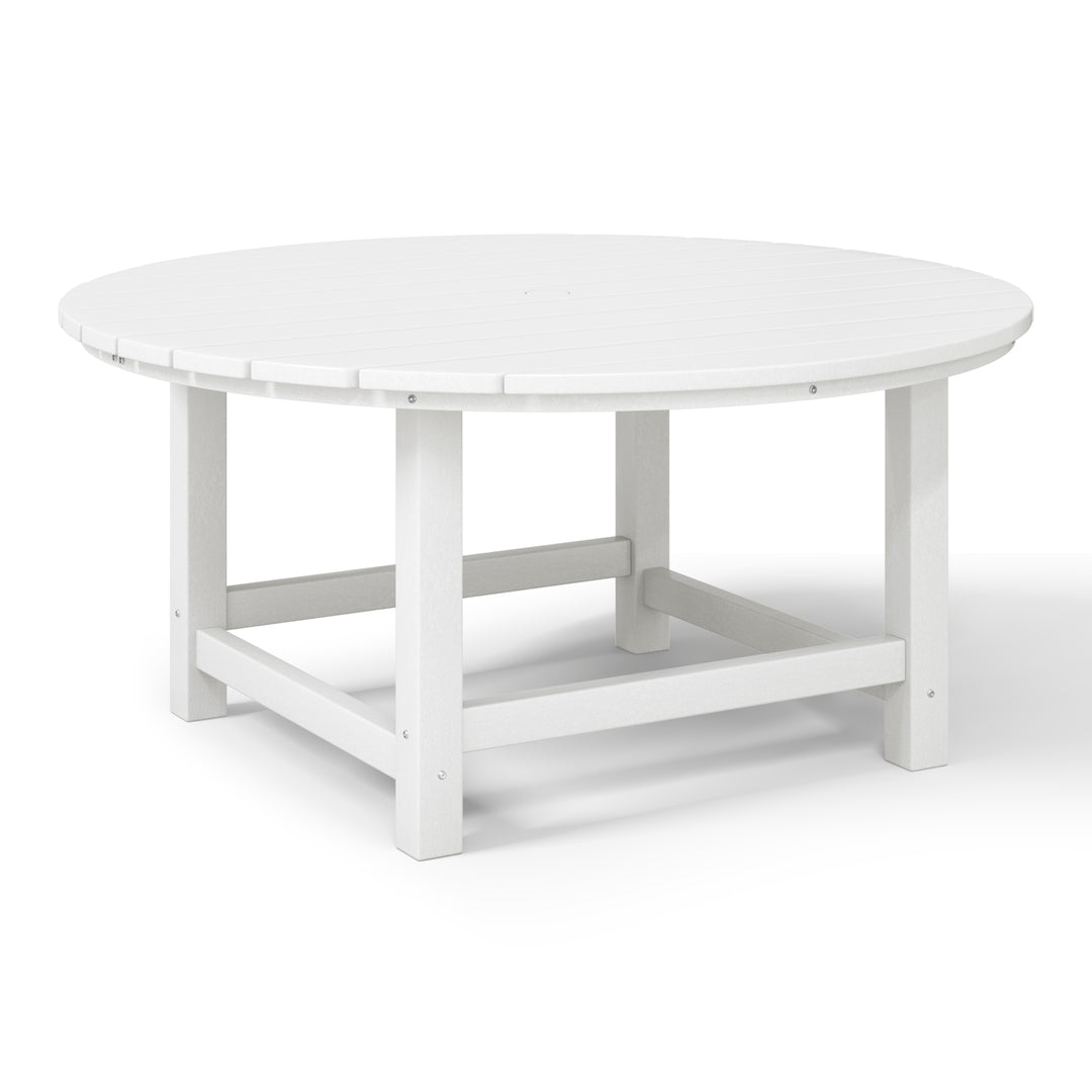 Malibu Low Outdoor HDPE Round Patio Coffee Table