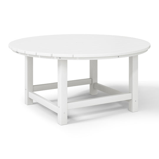 Malibu Low Outdoor HDPE Round Patio Coffee Table