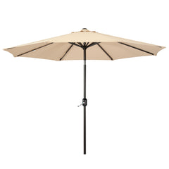 Paolo 9 ft. Patio Table Umbrella with Bronze color round free standing weight base kit