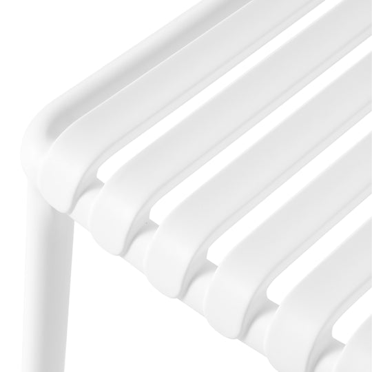 Playa 3-Piece Outdoor Metal Dining Table Set And Stackable Resin Patio Chairs