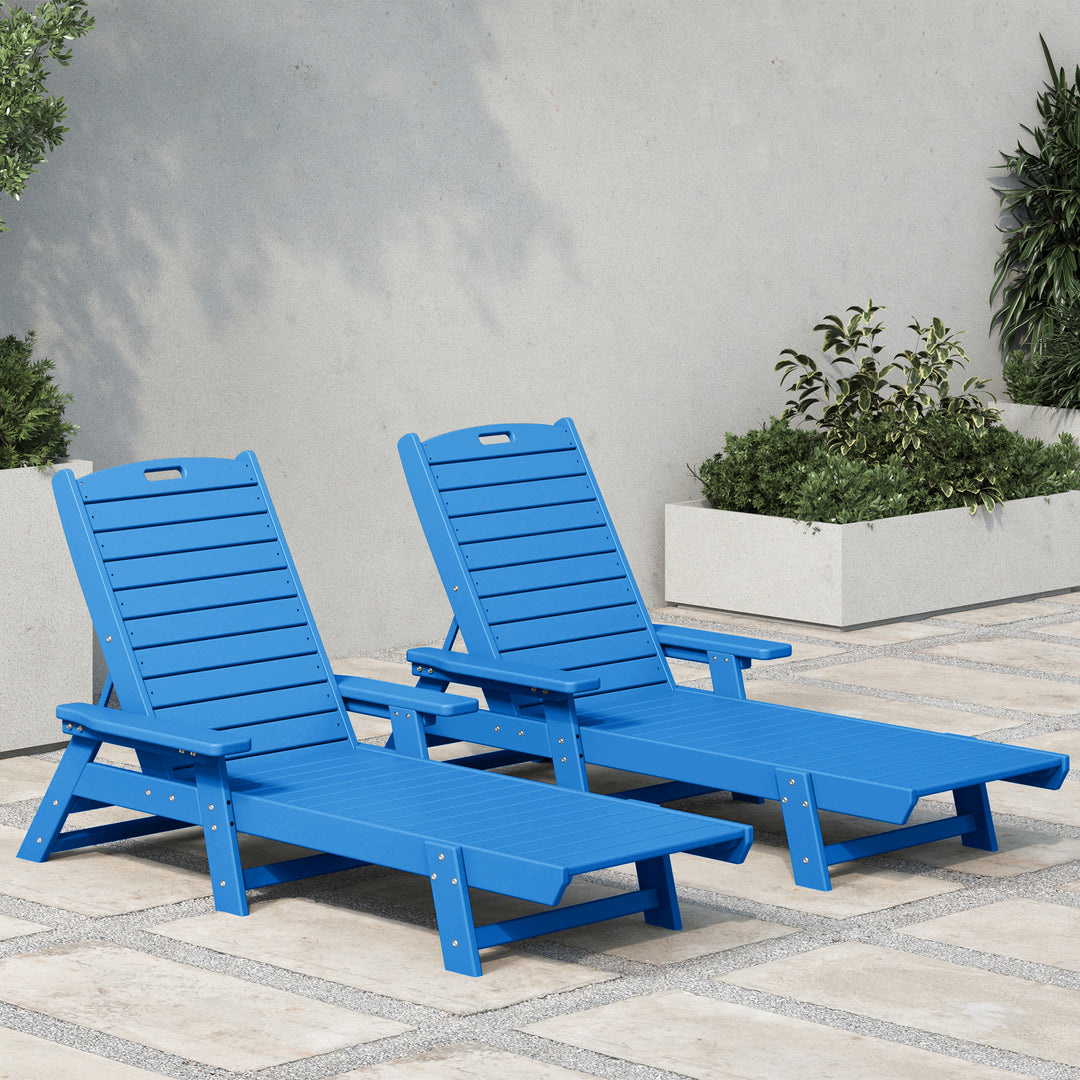 Malibu Poly Reclining Chaise Lounge (Set Of 2)