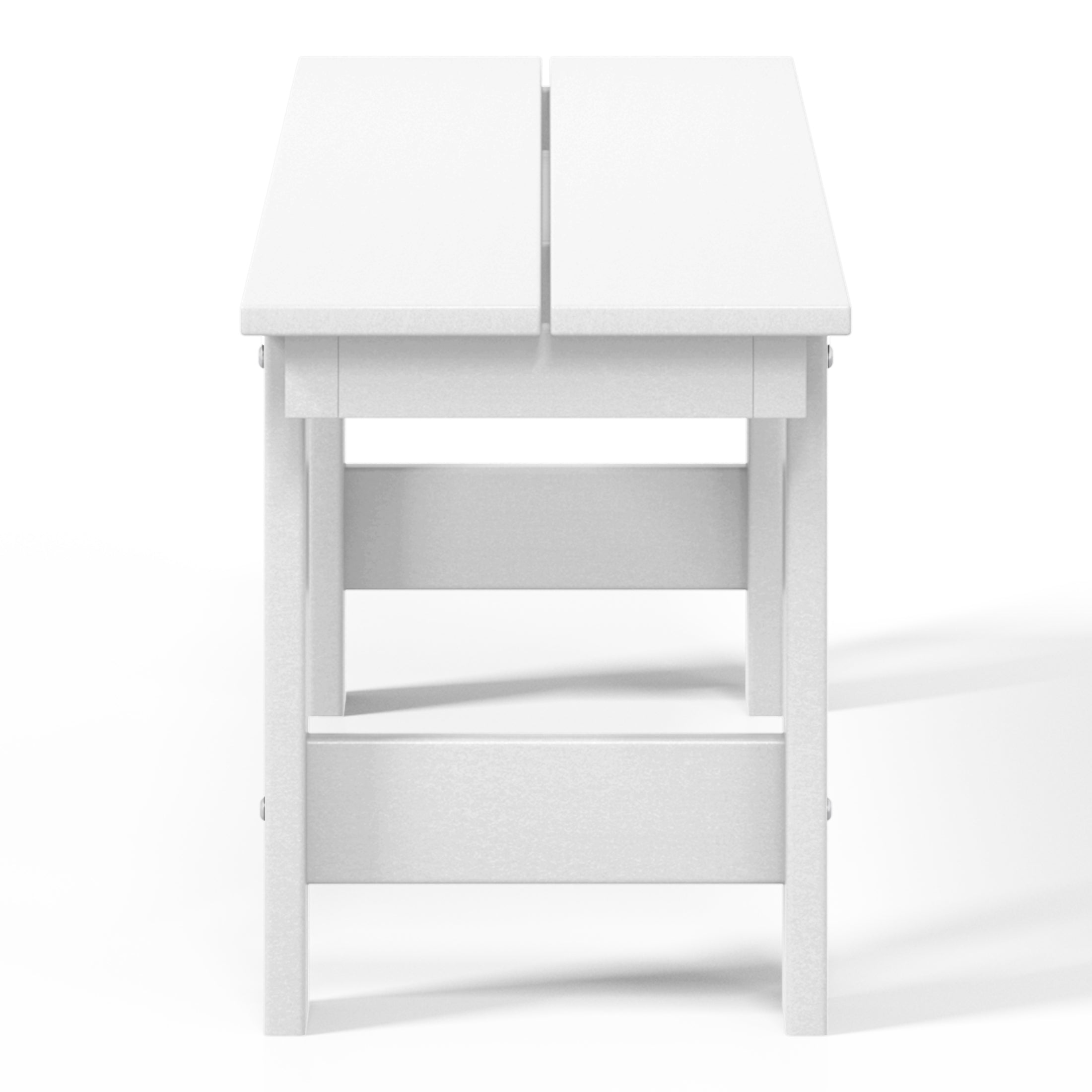 Ashore Outdoor HDPE 48" Modern Backless Patio Bench