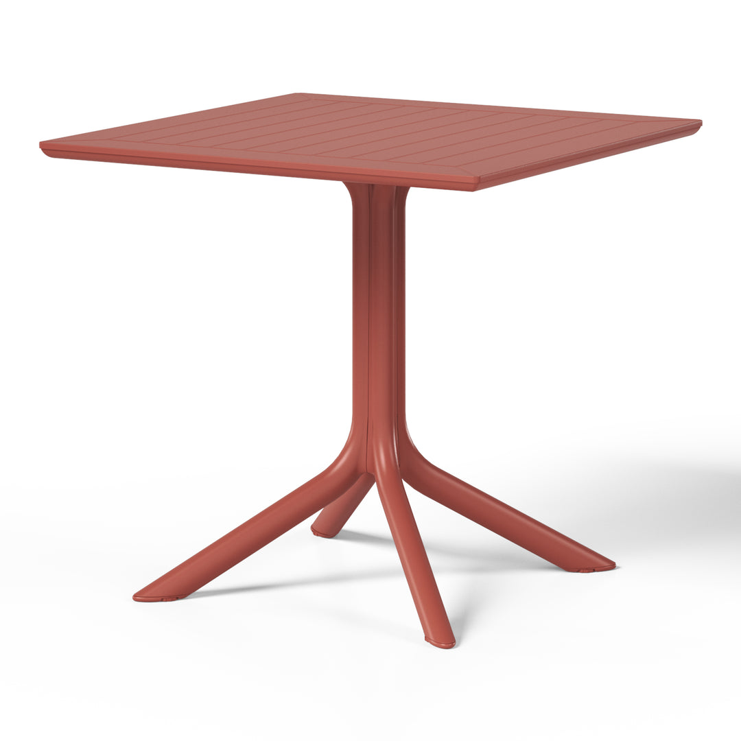 Playa 31.5" Square Outdoor Plastic Resin Patio Dining Table for 4