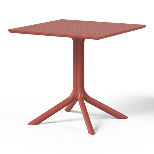 Playa 31.5" Square Outdoor Plastic Resin Patio Dining Table for 4