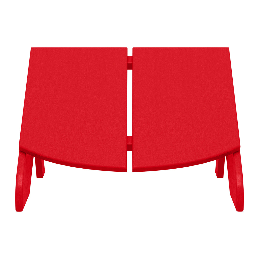 Riviera Modern HDPE Plastic Folding Patio Adirondack Ottoman