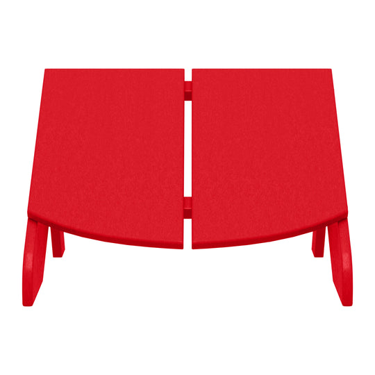 Riviera Modern HDPE Plastic Folding Patio Adirondack Ottoman