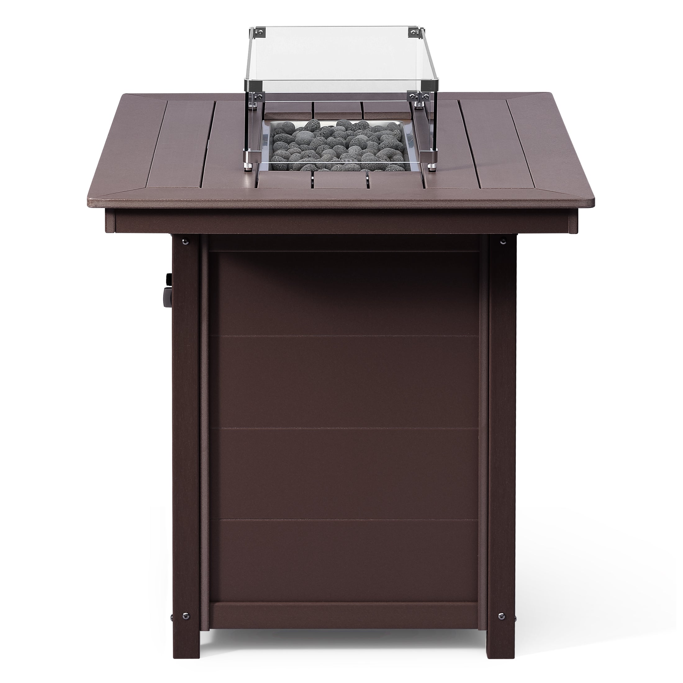 Helios 46" Modern Outdoor Patio Gas Propane Rectangle Fire Pit Table