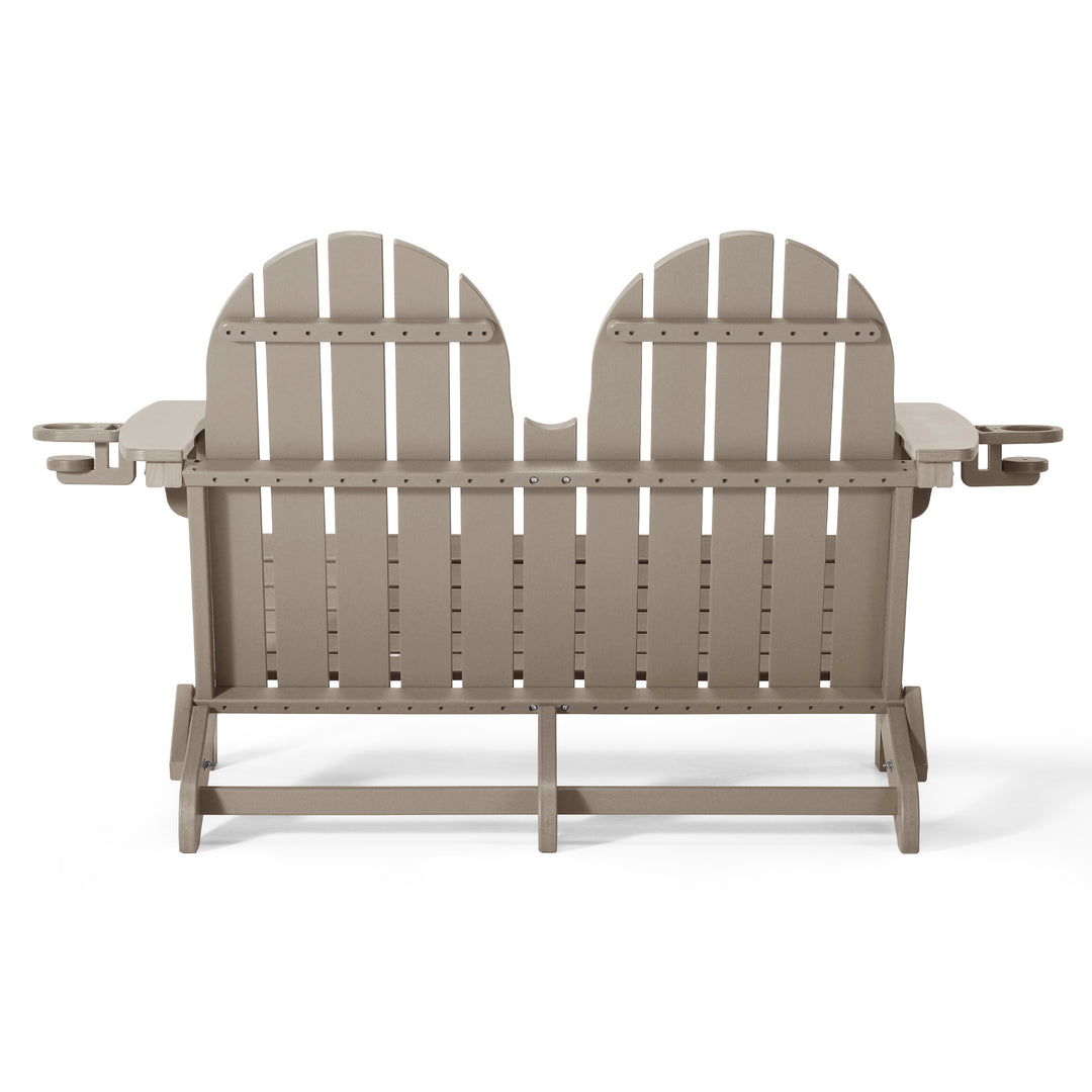 St. Augustine Outdoor Patio 49" HDPE Folding Adirondack Garden Bench