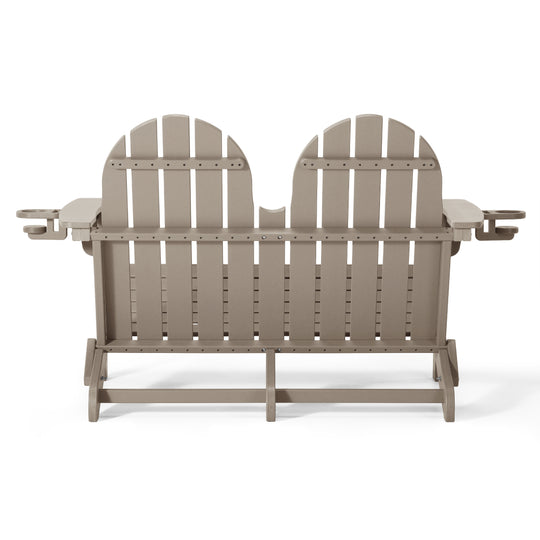 St. Augustine Outdoor Patio 49" HDPE Folding Adirondack Garden Bench