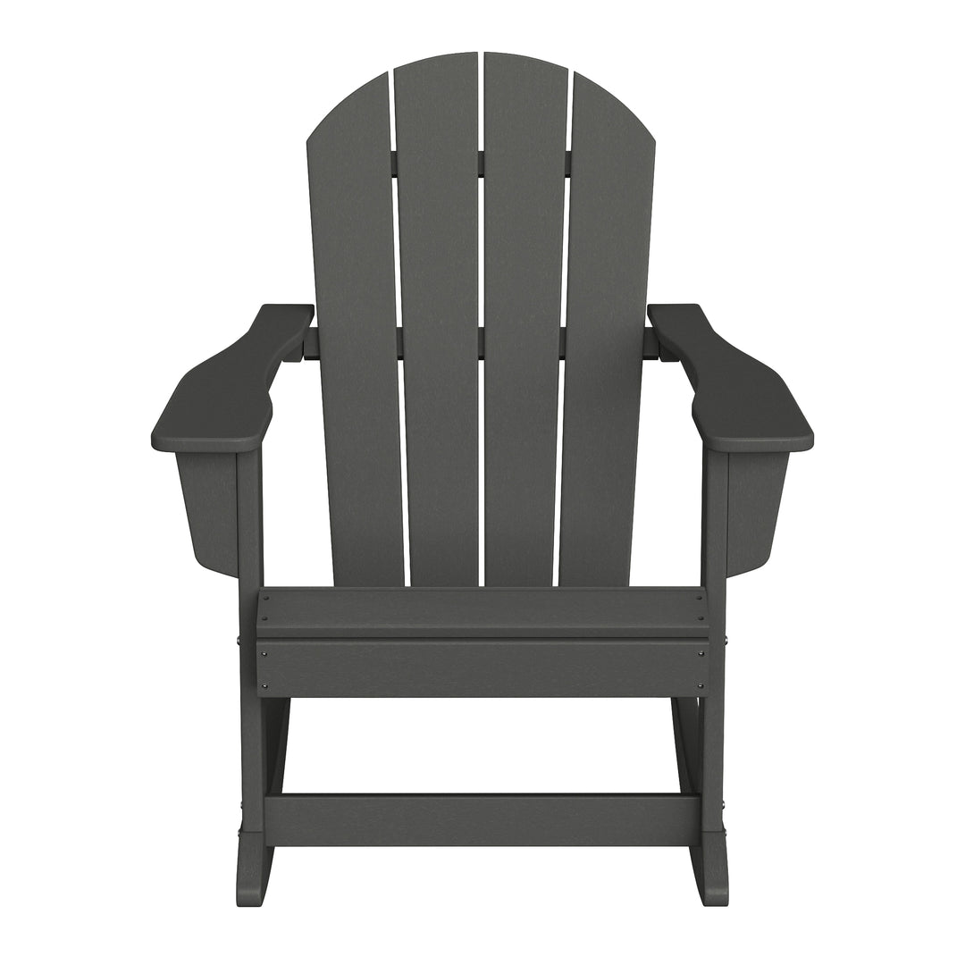 Malibu 3-Piece set Outdoor / Patio Poly Adirondack rocking chairs with a side table ( 2 seater )