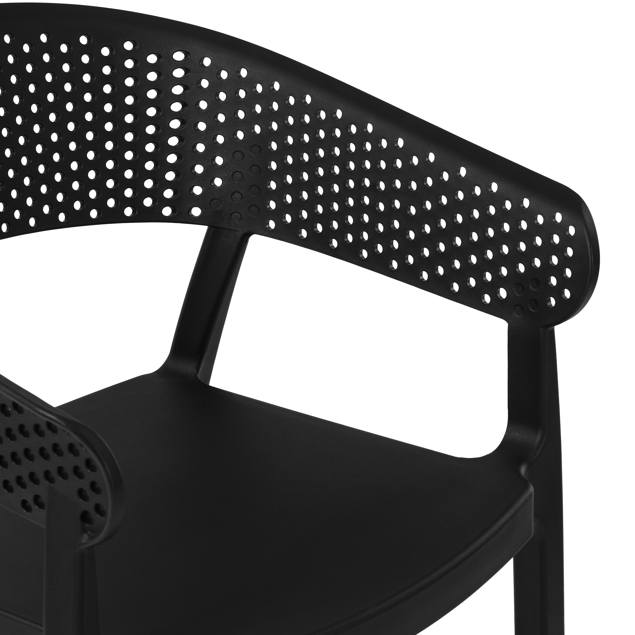 Playa 3-Piece Indoor Outdoor Metal Patio Dining Table Set With Stackable Patio Chairs