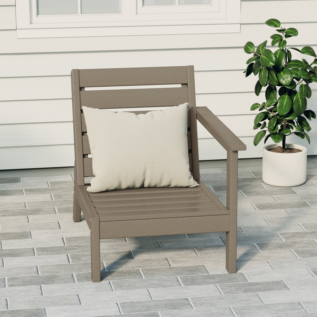 Avalon Outdoor Patio HDPE Right Arm Facing Deep Seating Corner Chair