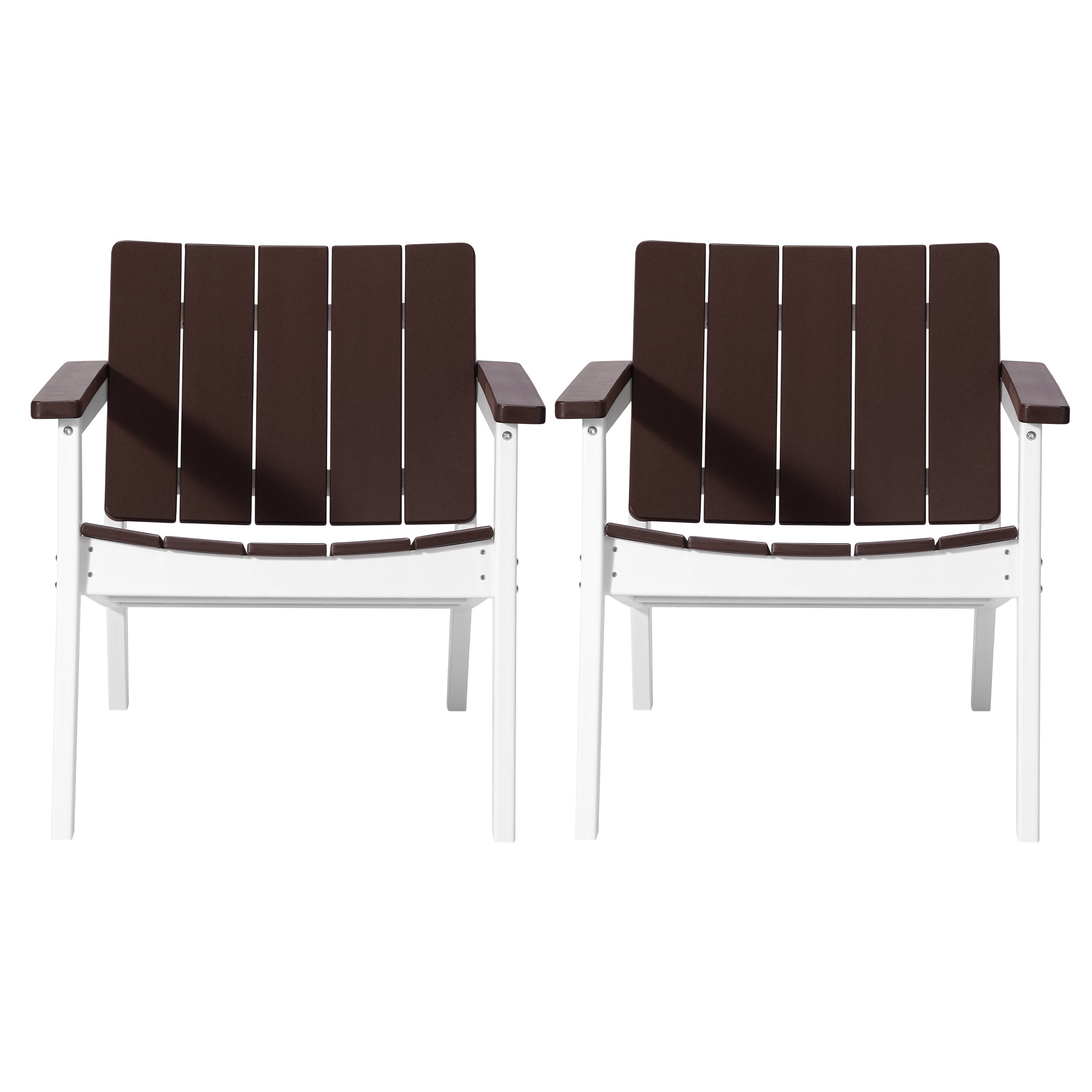 Pacifica Outdoor HDPE Modern Patio Club Armchairs (Set of 2)