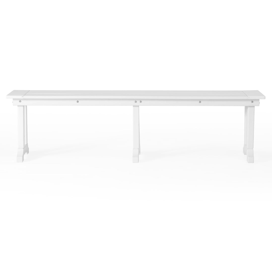 Malibu 65" Outdoor Patio Trestle Dining Bench