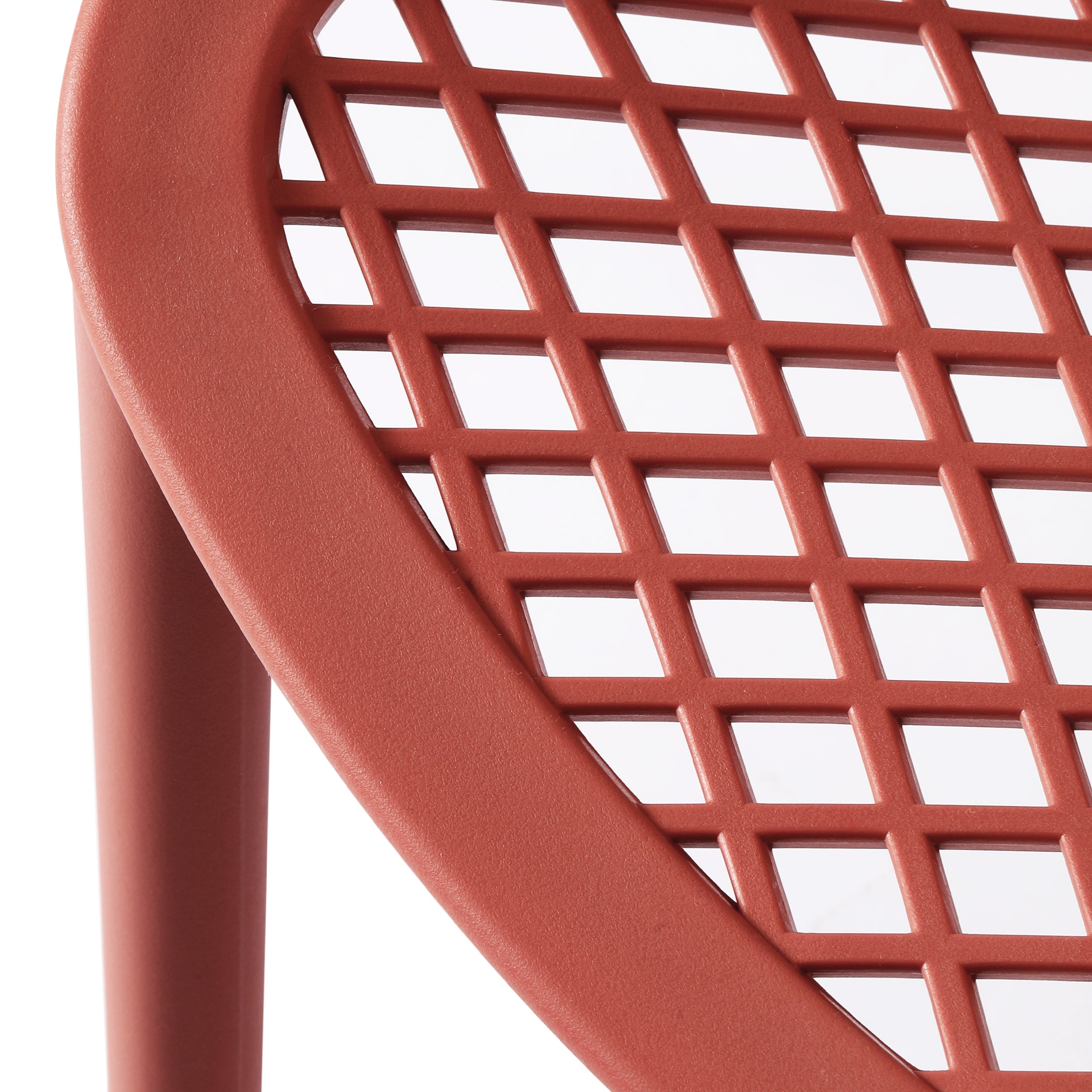 Playa 3-Piece Outdoor Round Metal Dining Table Set And Stackable Resin Patio Dining Side Chairs
