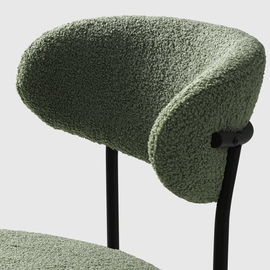 Alexandria Mid-Century Modern Upholstered Sherpa Round Dining Chairs (Set of 6)