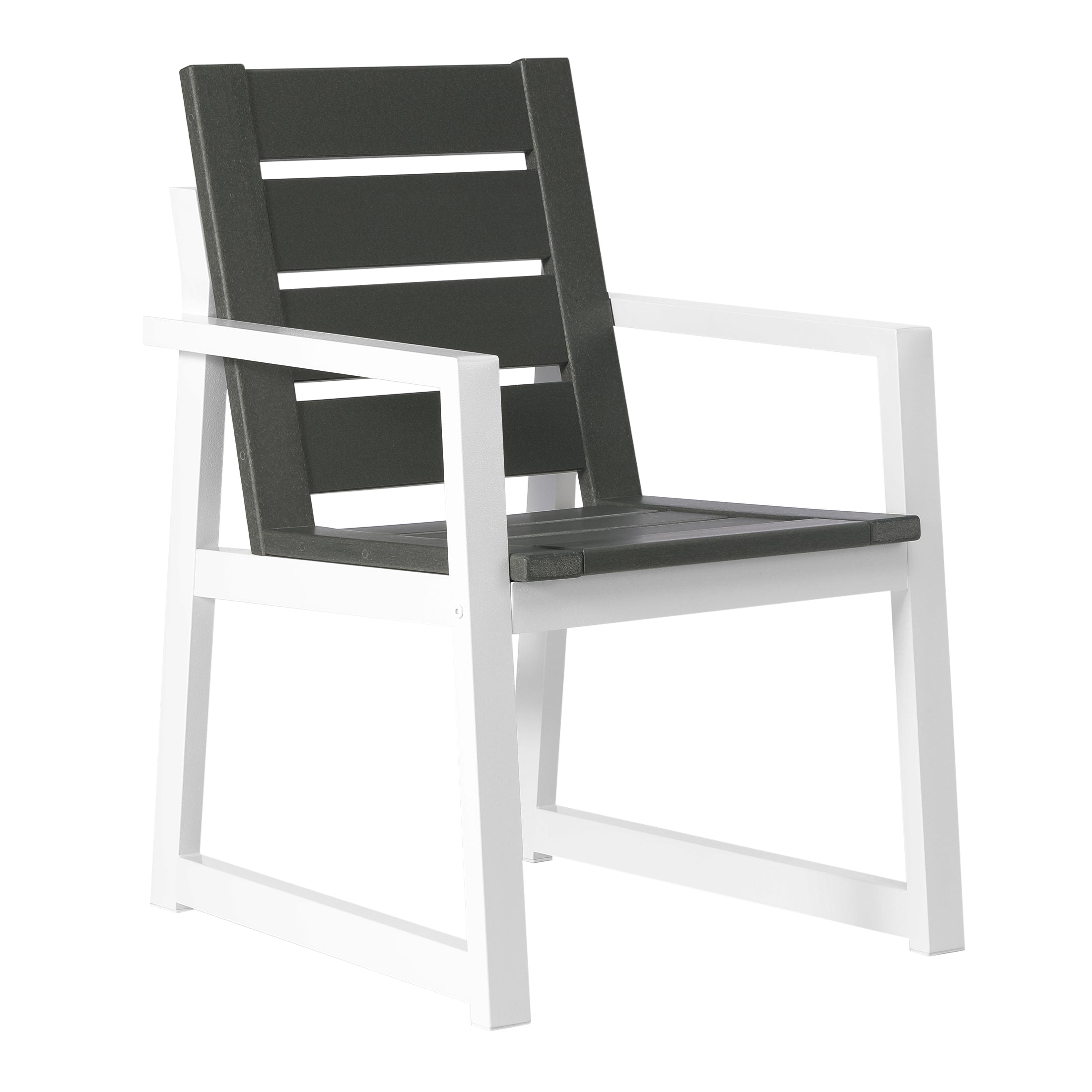 Cape May 7-Piece HDPE Outdoor Furniture Patio Dining Table With Umbrella Hole and Chairs Set For 6
