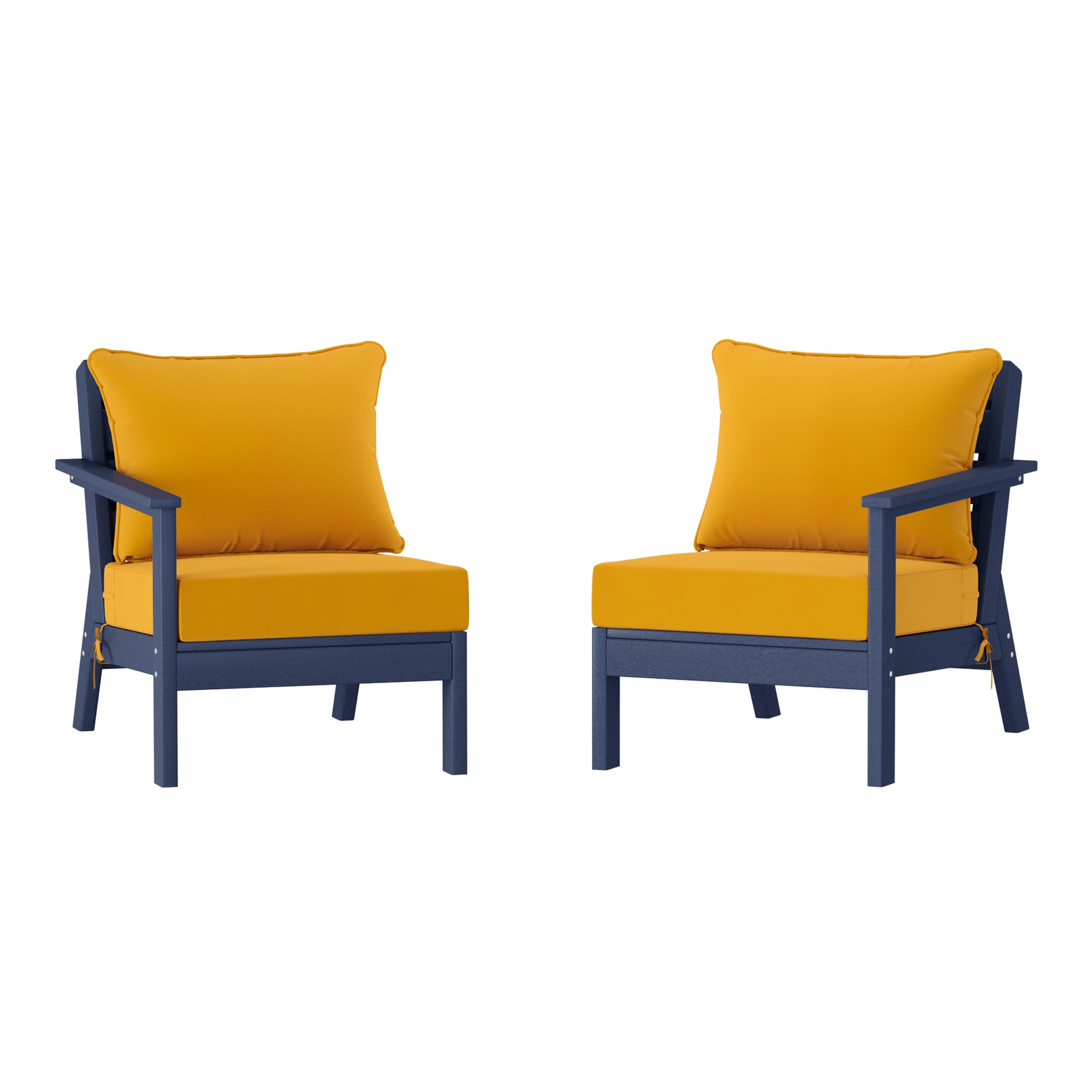 Avalon Outdoor Patio HDPE Loveseat Sofa with Patio Cushions