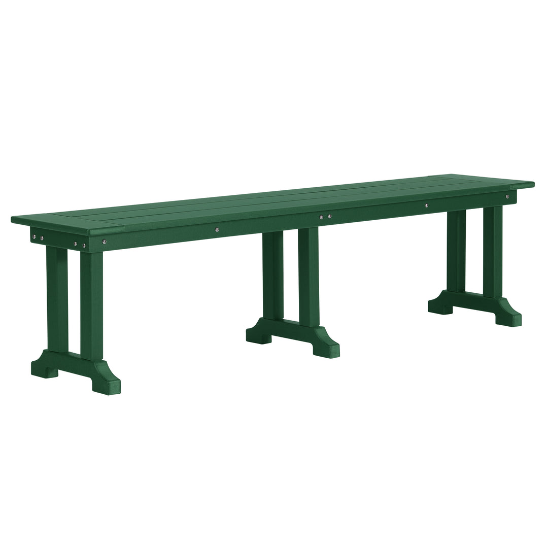 Ashore 6 Piece Outdoor Patio Dining Table and Armchair Dining Bench Set