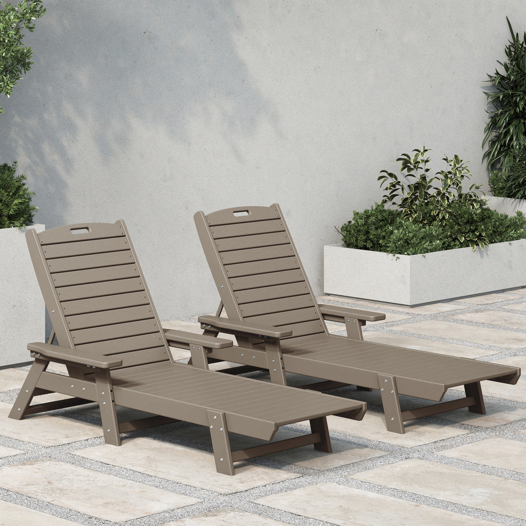 Malibu Poly Reclining Chaise Lounge (Set Of 2)