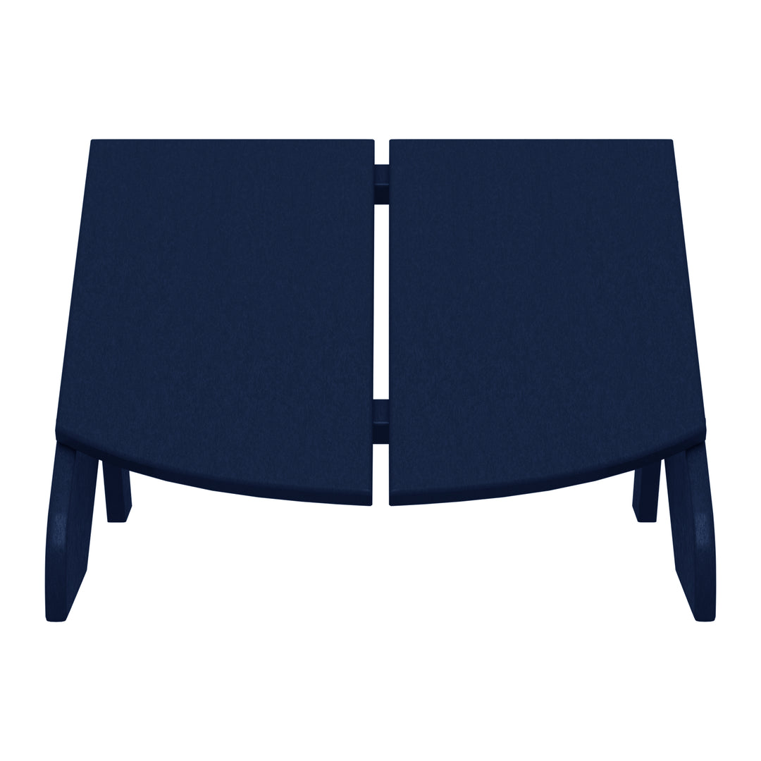 Riviera Modern HDPE Plastic Folding Patio Adirondack Ottoman