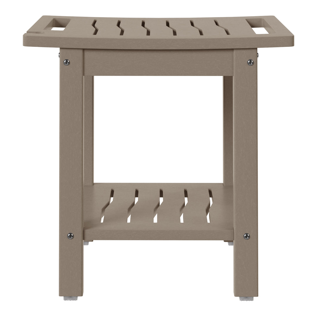 Sage HDPE Poly Plastic Waterproof Bathroom Shower Bench