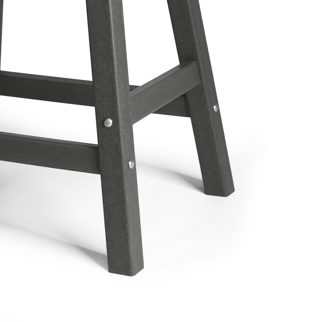 Malibu 24" HDPE Outdoor Patio Counter Height Bar Stools (Set of 2)