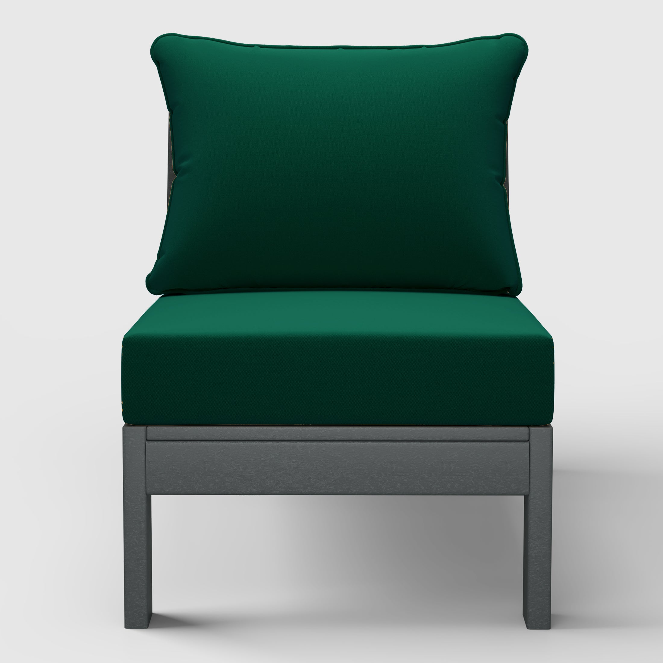 Avalon Outdoor HDPE Deep Seating Modular Armless Patio Chair with Patio Cushions