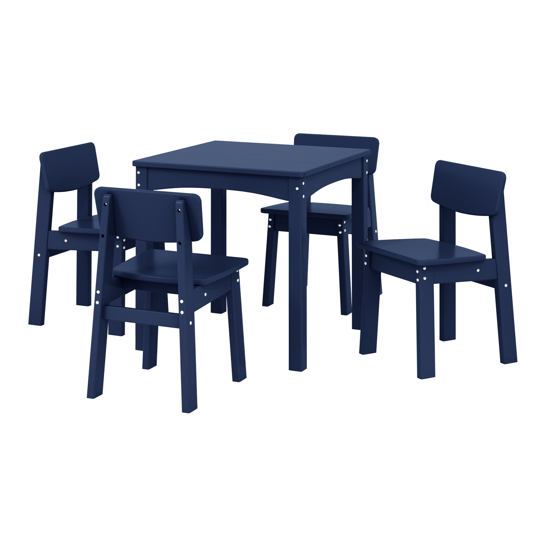 Treehouse Kids 5-Piece Modern HDPE Dining Table and Chairs Set