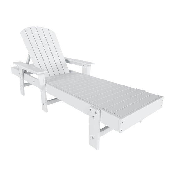 Dylan Adirondack Poly Reclining Chaise Lounge With Arms