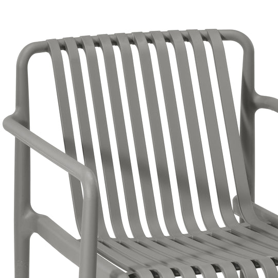 Playa Outdoor Modern Stackable Plastic Patio Club Armchairs (Set of 2)