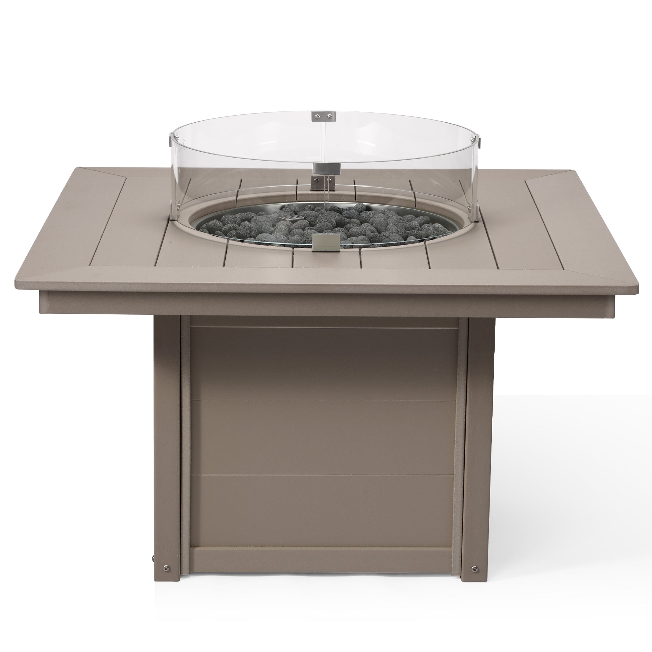 Helios 42" Modern Outdoor Patio Propane Square Fire Pit Table