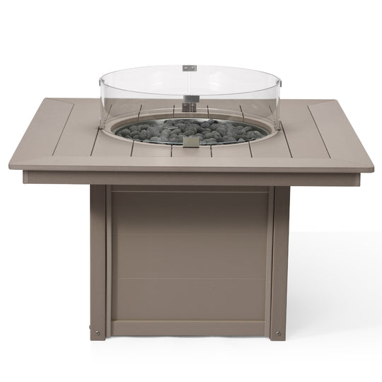 Helios 42" Modern Outdoor Patio Propane Square Fire Pit Table