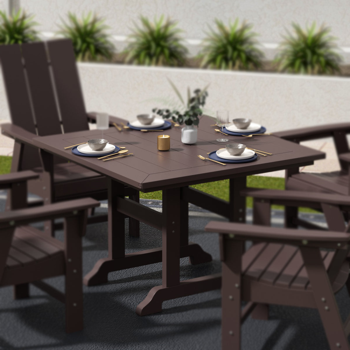 Malibu 43" Outdoor Patio Square Dining Table