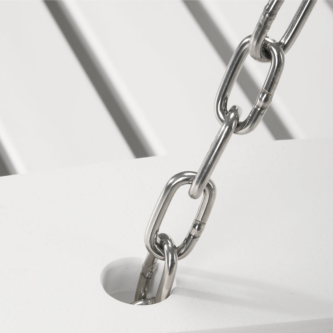 St. Augustine 4ft Outdoor HDPE Poly Farmhouse Hanging Porch Swing With Cup Holders