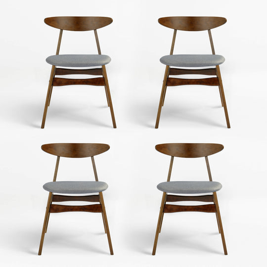 Lalia Linen fabric tufted upholstered side chair ( 4-Piece set )