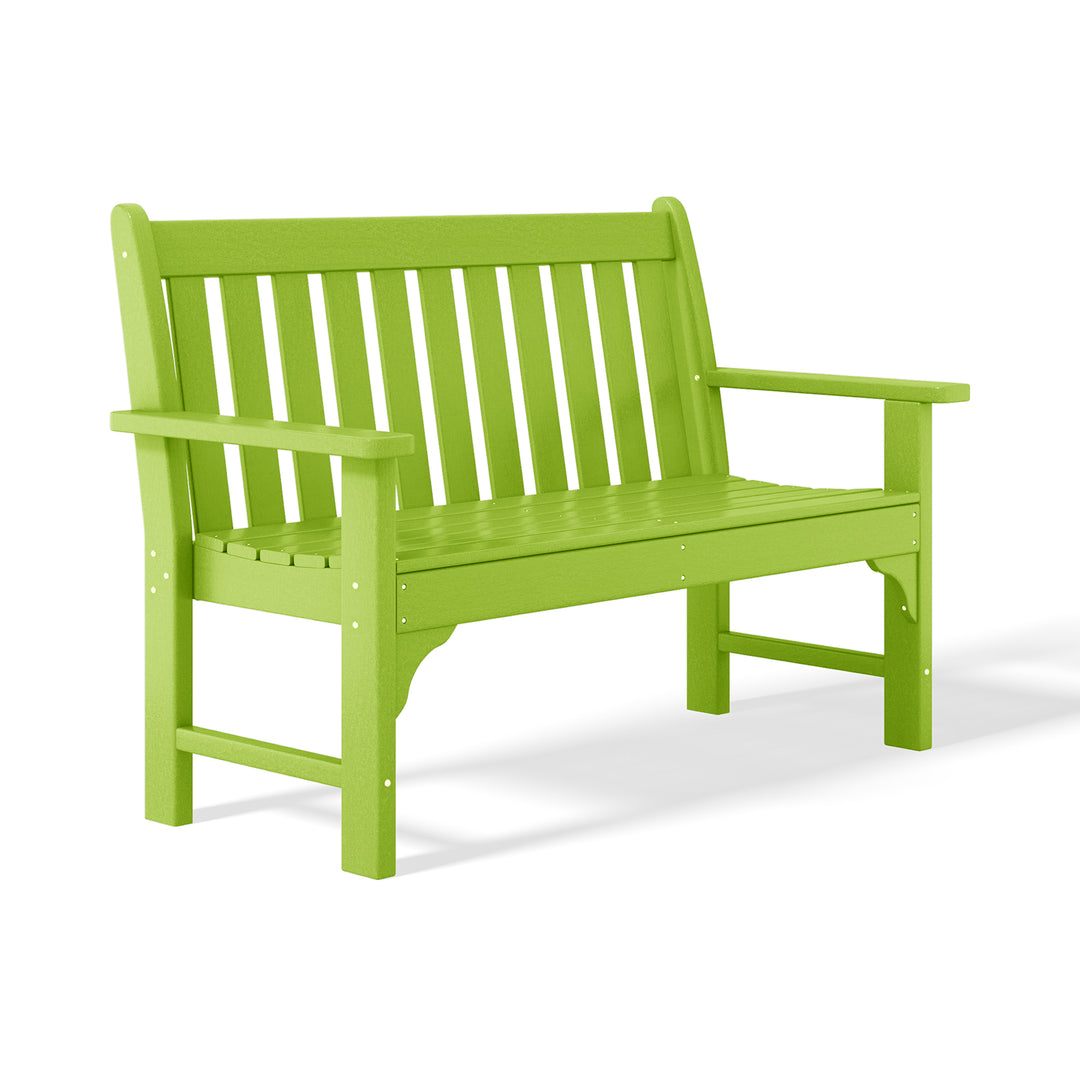 Malibu Outdoor 2-Person All-Weather HDPE Front Porch Garden Bench