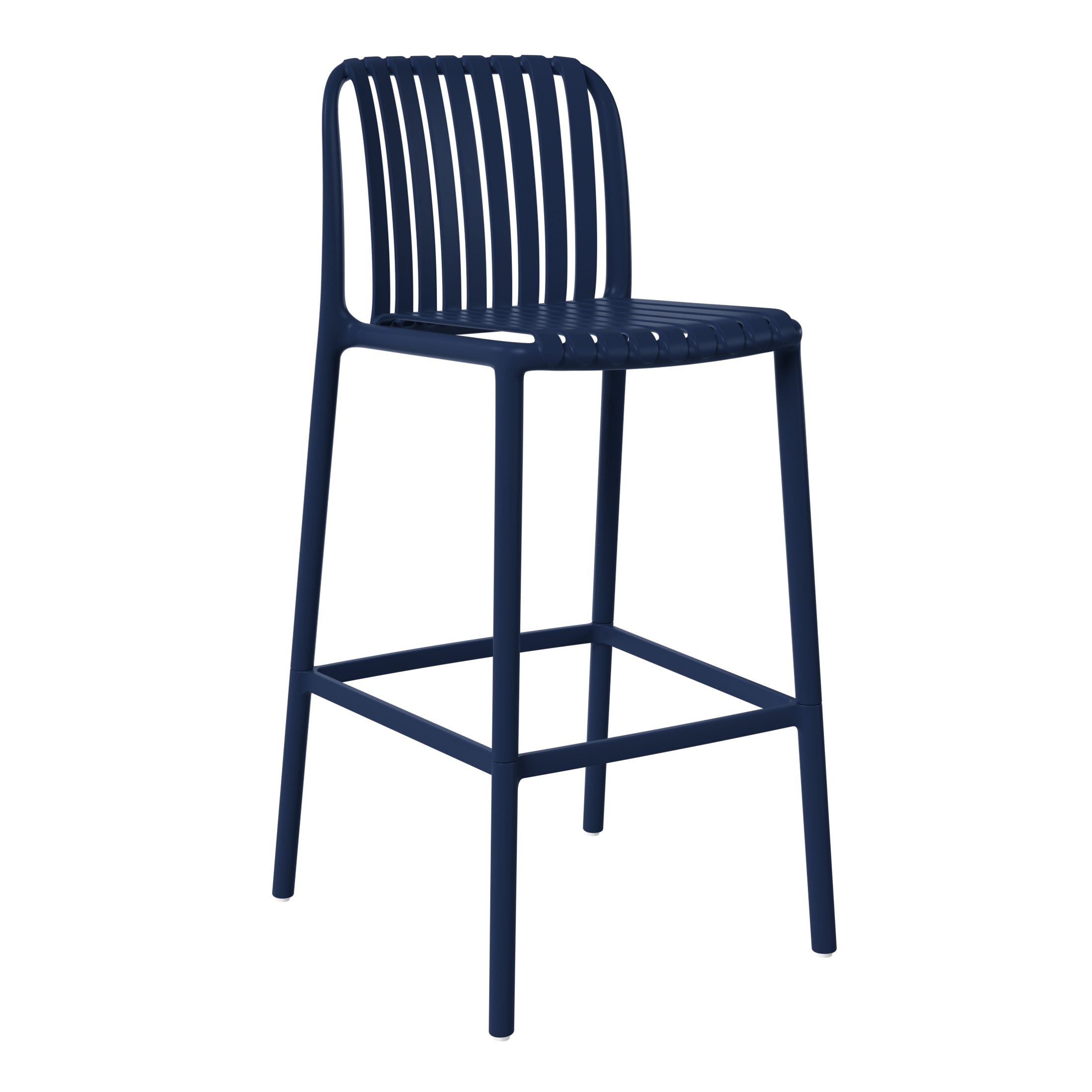Playa 29.5" Outdoor Modern Polypropylene Plastic Patio Bar Height Stools (Set of 2)