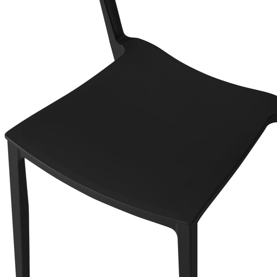 Playa Outdoor Modern Stackable Plastic Patio Bistro Dining Side Chairs (Set of 2)