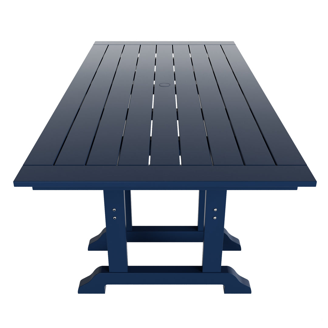 Malibu 6-Piece HDPE Outdoor Rectangle Dining Patio Table and Chairs Set