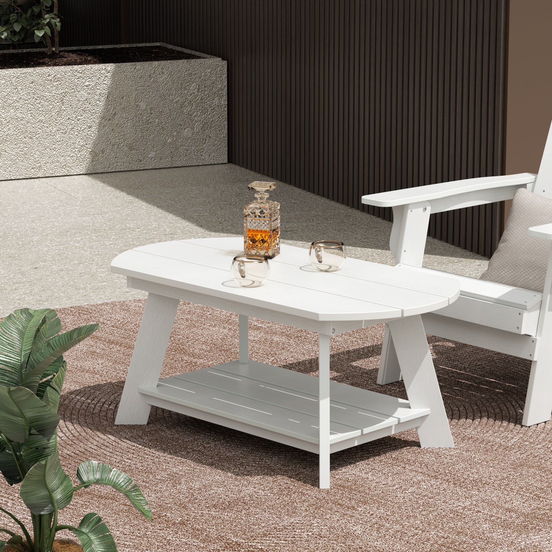 Tuscany Outdoor Patio All-weather Modern Coffee Table