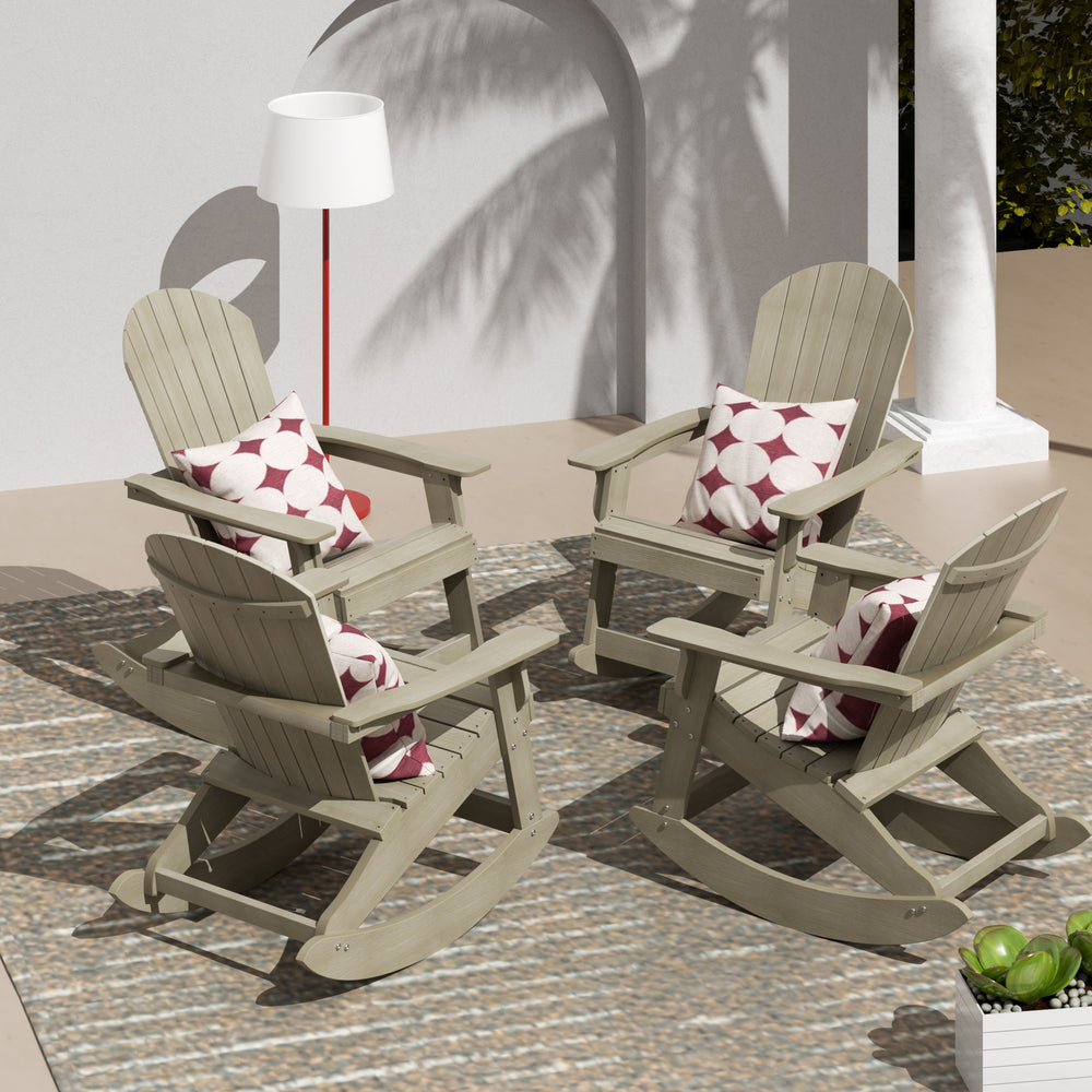 Tuscany Outdoor Rocking Adirondack Chair (Set of 4)