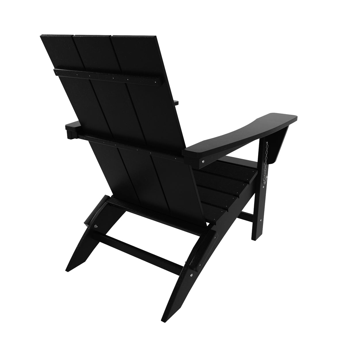 Ashore folding Adirondack chair in Black, view 3