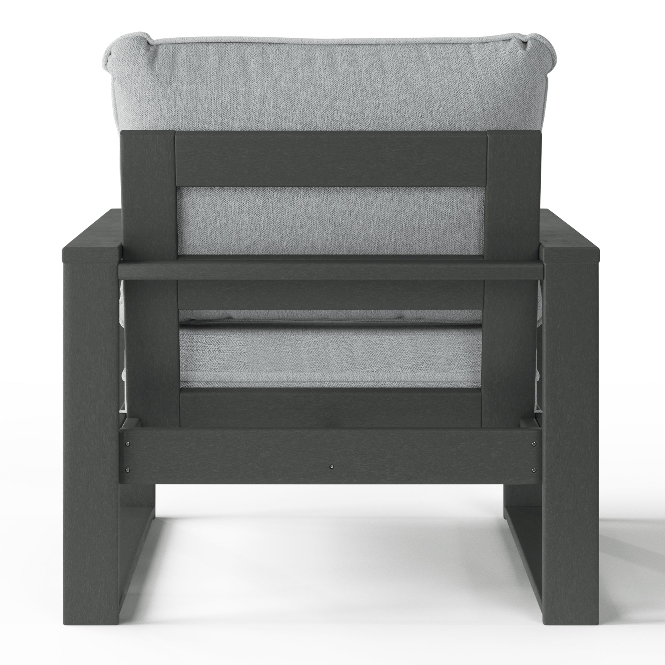 Montara Outdoor Modern HDPE Patio Club Chair with Waterproof Deep Seat Cushions