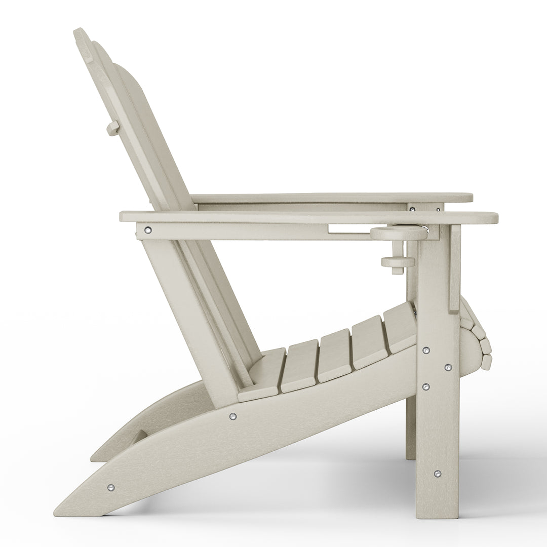 Highland 5-Piece Adirondack Chair with Folding Ottoman and Table Set