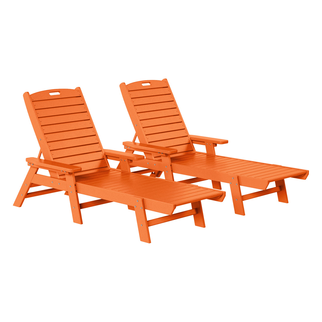 Malibu Poly Reclining Chaise Lounge (Set Of 2)